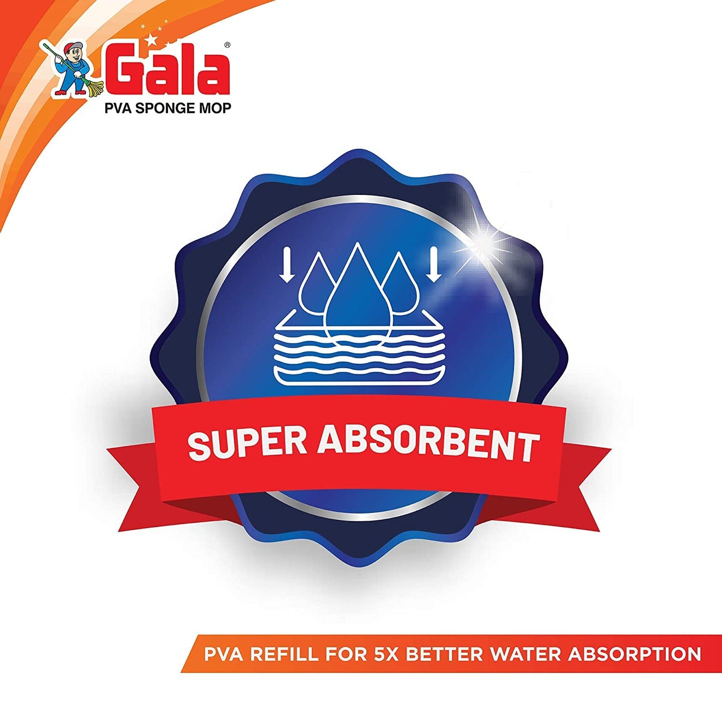 Gala 132790 PVA Floor Mop with refill combo set GenzVybs